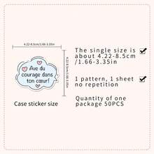 50PCS French Stickers Motivational Stickers Inspirational Stickers Encouraging Stickers Cute Cartoon Stickers Waterproof Vinyl Sticker For Water Bottle Laptop Phone Skateboard Bike Luggage Guitar Scrapbook Supplies Stationery Funny Stickers Kindle - A - View 4