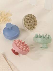 Silicone Shampoo Brush, Scalp Massage Comb, Hair Washing Brush, Body Massage Brush, Shower Bath Brush, Salon Hair Styling Tool - Multicolor - View 4