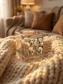 Multi-Image Pet Crystal Carved Decoration, Dog Cat Multi-Image Memorial Crystal, Pet Owner, Pet Lover, Mourner, Gift Buyer, Pet Memory, Gift Giving, Pet Memorial Day, Pet Anniversary - 5 Photos - View 7