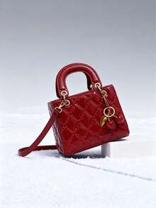 New Small And Exquisite Premium Dafei Women's Handbag, Fashionable And Lightweight, Hot-Selling New Style, Diamond-Embroidered Bag, Handheld Shoulder Crossbody Bag, Suitable For Spring And Summer Vacation Travel, Campus Life, Daily Commuting, Christmas Gifts, Parties, And Bridal Bags. - Burgundy - View 4