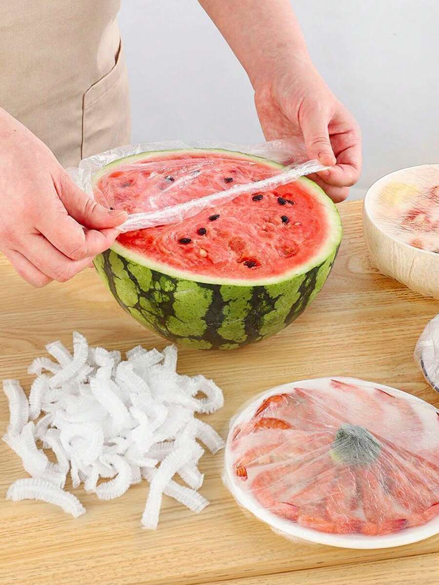 50/100/200/400pcs Food Preservation Bags, Wrap, Dust Cover, Reusable Elastic Stretch Preservation Bags, Food & Fruit Preservation Tools