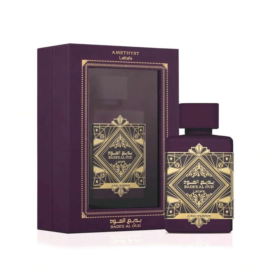 Bade'e Al Oud Amethyst Eau De Parfum For Unisex – Amber, Oud, Vanilla Scent – 3.4oz / 100ml - Bade'e Al Oud Amethyst - View 1
