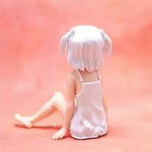 1pc White Slim Dress Figure Statue, Anime Character Collectible Figurine, Suitable For Anime Fans, Home/Office Decor, Anime Photography Background, Cute Pose, Detailed Outfit And Expressive Face, Handmade Anime Style Figurine - Multicolor - View 1