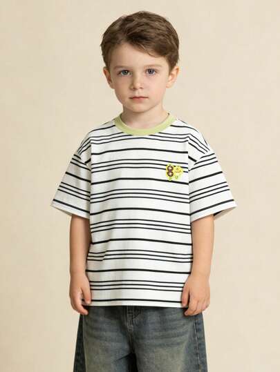 Balabala Unisex Short Sleeve T-Shirt, Classic Round Neck Design, Soft & Comfortable Fabric, Easy Care, Suitable For Summer