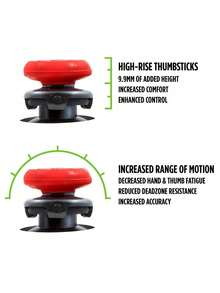 1 Pair Red Silicone Joystick Thumb Grip Caps, FPS Gaming Trigger Extender Caps, Game Controller Protective Caps - View 5
