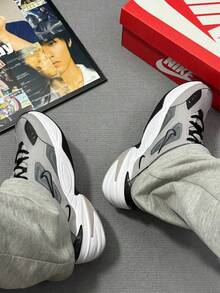 Nike 男子M2K TEKNO復古厚底耐磨運動訓練休閒鞋 - 灰色 - 查看 7