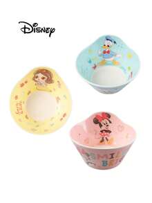 Disney 1pc 450ml Cartoon Rice Bowl, Soup Bowl, Melamine Porridge Bowl, Heat-Resistant Tableware, Cute Creative Household Bowl, Anti-Drop Small Bowl, /Donald/Snow And Other Cartoon Characters - Multicolor - View 2