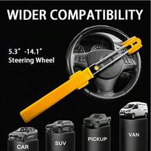 Adjustable Length Car Steering Wheel Lock, Dual Hook Design Suitable For Sedan, SUV, Pickup, Truck - A - View 11
