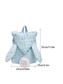 1pc Cute Casual Children's Backpack, Lightweight Student Backpack For Elementary, Preschool, Middle School - Blue - View 10