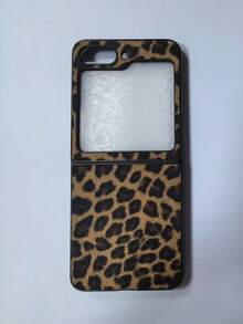 豹纹仿皮手机壳适用于三星 Z Fold3/4/5/6/7 智能手机防水防震防摔防刮 - 棕色 - 查看 17