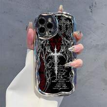 Gothic Cross And Dark Art. This Stylish Phone Case Is Compatible With Samsung, Apple, , , , Transsion, ,  And Honor. Made Of TPU Silicone, It Offers Shock And Drop Protection And A Superior Feel. It's An Ideal Gift For Family, Friends, And Loved Ones, And A Perfect Choice For Valentines Day And Year's Gift. - 銀色 - 查看 4