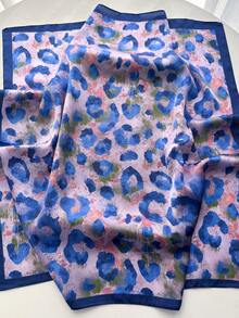 1pc Bandana New Leopard Print Scarf, Versatile Elegant Neckerchief, Fashion Shawl, Headband, Square Scarf For Women - Multicolor - View 5