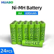 Bộ 12/24 viên pin sạc AA Nickel-Metal Hydride (NiMH) 1.2V, thích hợp cho đèn sân vườn, đèn chiếu sáng bãi cỏ, đèn pin, đồ chơi, máy nghe nhạc MP3, chuột không dây, bàn phím không dây, máy cạo râu điện, điều khiển từ xa, bàn phím và chuột không dây, tay cầm chơi game, máy ảnh kỹ thuật số, đồ chơi, đèn LED, cân điện tử, đồng hồ báo thức và nhiều thiết bị thông dụng khác. Có thể sạc lại hàng trăm lần. - Xem 11