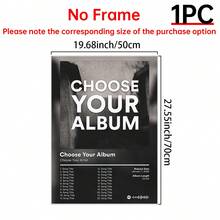 1pc Upload Your Favorite Album Covers, Personalized Music Printing, Singer And Album Wall Artworks, A Musical Gift For Your Fans, Personalized Album Posters, Room Decor, Custom Poster, Customized Wall Art, Pictures Custom Photo, Customizable Things, Optional Frame. - Multicolor - View 12