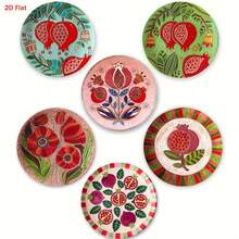 1pc/3pcs/6pcs Wooden Coasters, Grapefruit Pattern, Heat Insulation Design, Suitable For Bar, Home Party, Cafe, Office And All Occasions. Decorative Christmas Gift, Size: 3.94 Inches X 3.94 Inches, Suitable For Home Use. - Multicolor - View 3