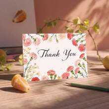 Bộ 50 thiệp cảm ơn phong cách màu nước họa tiết hoa dại, với nhiều kiểu dáng hoa và lá bạch đàn, phù hợp cho đám cưới, tiệc cưới, sinh nhật, tri ân thầy cô, tri ân đồng nghiệp và mọi dịp, chất liệu giấy cao cấp. - 50 bông hoa hồng trang trí - Xem 7