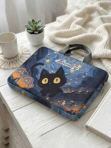 1pc Customized Laptop Bag, Unique Design (Photo, Landscape, Illustration), Large Capacity, Lightweight, Fashionable, Best Gift Choice, Back To School Essential - Multicolor - View 3