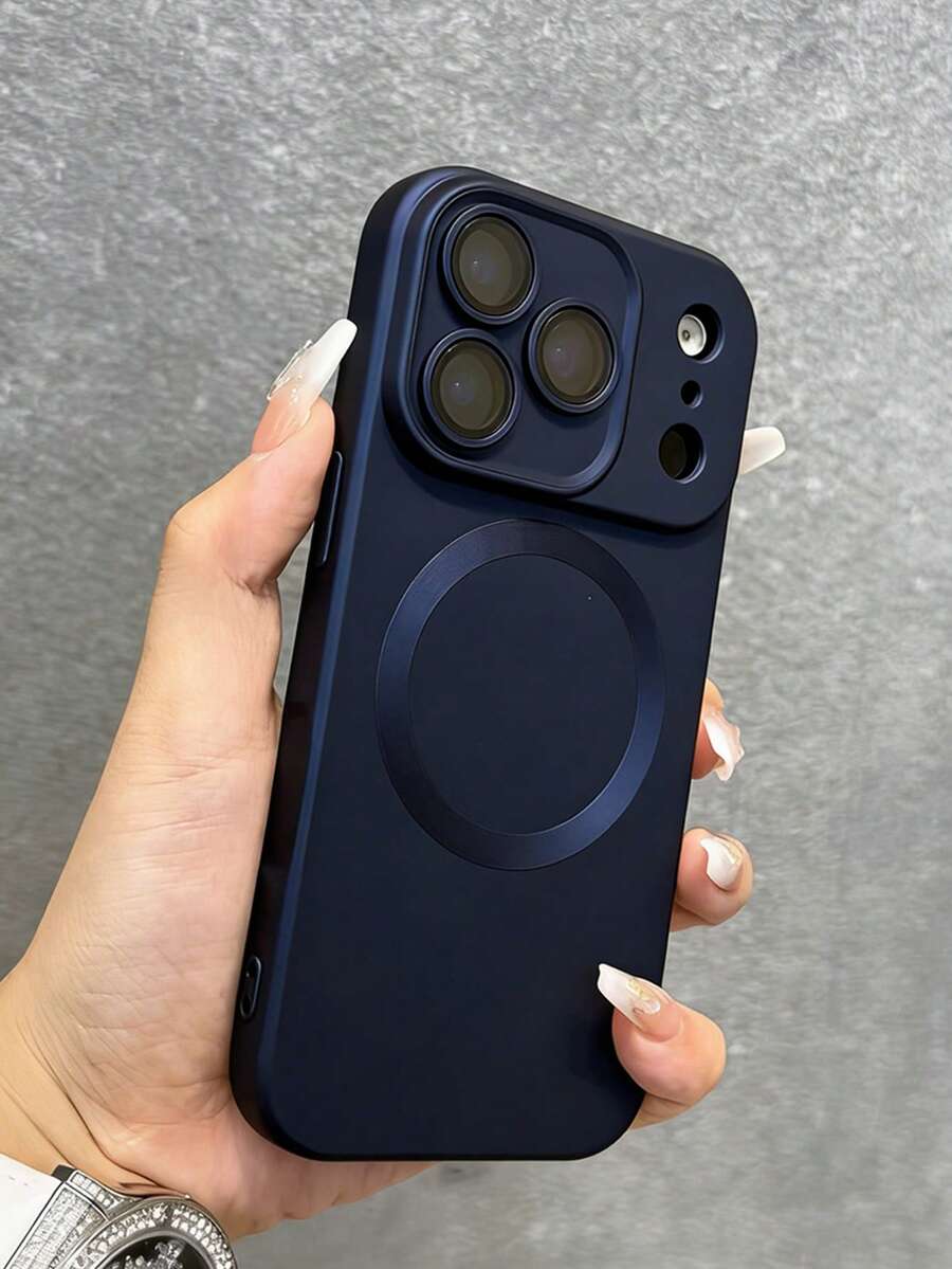 VRNOEI 奢華超啞光金屬光澤磁吸無線充電手機殼，相容 iPhone 16 15 13 14 11 12 17 Pro Max 和 17Air 16 14 15 Plus，附鏡頭保護，防刮防震超薄軟背殼