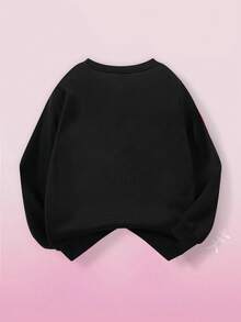 1pc Disney Mickey Mouse Fun Nostalgic Print Tween Unisex Fun Sweatshirt, Lightweight & Easy To Care, Great For Playdates & Errands - màu đen - Xem 2