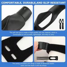 Grip Trainer, 2Pack Golf Training Aid Grip Trainer Club With Swing Correcting Arm Band To Help Train Correct Hand Position - B - 查看 9