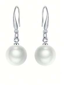 1 Pair Fashionable Delicate Luxury Pearl Earrings With Thick Earring Hooks, Jewelry For Women - Earrings - View 3