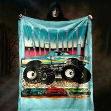 1PC 3D Monster Jam Monster Truck Cartoon Blanket, Edgy Gift For Motorsports Fans, Themed Man Cave Decor, Retro Sci-Fi Party Accent & Race Day Souvenir,Soft Throw Blanket For Home Bedroom Bed Sofa Picnic Travel Office Cover Blanket, Multiple Sizes 50x60 To 60x80 Inches - Nhiều màu 16 - Xem 6