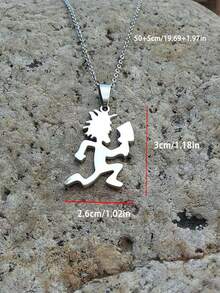 1pc Stainless Steel Axe Pendant Necklace Unisex  Men Women Hip Hop Style Jewelry Gift For Him Her ZCVB - 卡通人物項鍊 - 查看 2
