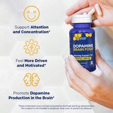 Miriyalyad Dopamine Brain Food Supplement W/L- Promotes Mental Drive, Clarity & Focus - Supports Mental Energy - 60 Capsules - 1PCS - 查看 4