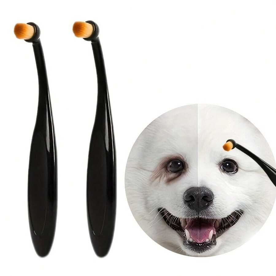 无需电池的宠物眼部清洁刷 - 柔软不刺激的刷毛，去除污垢和分泌物 - 适用于贵宾犬、博美犬和猫 - 彩色 - 查看 1