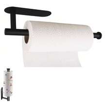 Self Adhesive Paper Towel Holder, No Drill Under Cabinet Paper Towel Roll Holder, Stainless Steel Paper Towel Rack For Kitchen, Bathroom, Pantry, RV - Black Home Decor  Kitchen Deccor  Bathroom Accesssories  Bathroom Deccor  Bathroom Storage Kitchen Essentials  Tissue Holder - 黑色 - 查看 9