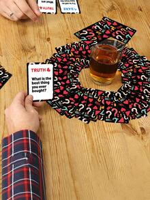 50pcs Party Game Cards, Friends Interaction Game Cards, Truth Or Dare Party Atmosphere Booster Cards - View 3