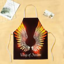 1 pieza Delantal con estampado de la Copa Mundial, delantal impreso creativo y divertido de moda, delantal de limpieza del hogar, delantal de cocina fácil de limpiar, delantal creativo para el hogar - Multicolor - Ver 8