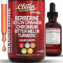 Ceylon Cinnamon,Stock UpChromium, Bitter Melon, Turmeric, Glucomannan,Gymnema & More For Natural Wellness LiquidDrop-Gluco Tone - 150ml - View 1