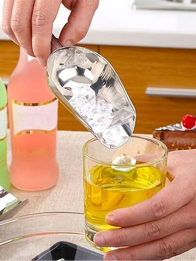 Pelle à glace épaisse en acier inoxydable, pelle multifonctionnelle pour la farine, le thé, le pop-corn, les aliments, pelle à glace d'été