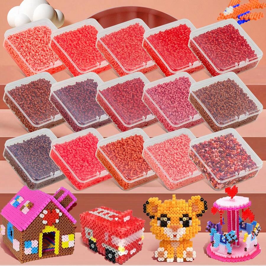 3100pcs 2.6mm Mini Fuse Beads Pixel Puzzle Iron Beads Melt Beads, High Quality DIY Handmade Craft Gift - 2.6mm Perler Beads - View 1