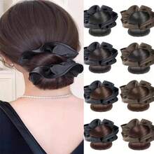 Hairpin Fake Hair Bun Clip-On Messy Bun Scrunchie Fluffy Chignon Natural Looking Hair Piece For Women - Multicolor - View 1