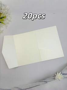 25 st. trippelvikta fickinbjudningskort för bröllop med kuvert, enkla inbjudningskort för förlovning, quinceañera, dop, gör-det-själv-inbjudningar, 5*7 tums inbjudningar, fickinbjudningar, anpassade inbjudningar, julkort - Mörkgrön - Visa 14