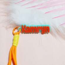 1 pieza Colgante de mochila acrílica personalizable y colorida, con etiqueta de nombre y llavero, accesorio de llavero de doble capa, cordón personalizado de color, llavero de acrílico personalizado, placas de identificación para lonchera, etiquetas de equipaje, regalos personalizados, etiquetas familiares, regalo perfecto para él o ella, recuerdos de fiesta de cumpleaños, etiquetas colgantes para bolsas de regalo - Multicolor - Ver 15