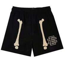New Summer  EE Basic Mesh Short Classic Floral Printed Gym Shorts 2025 Men's Gym Basketball Sports Beach Shorts Men - GT đen - Xem 13