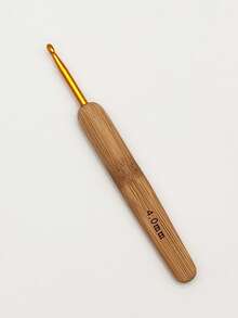 8pcs Carbonized Bamboo Handle Crochet Hooks, Aluminum Oxide Heads Knitting Tools, Handmade Crochet Needles 2.5mm, 3.0mm, 3.5mm, 4.0mm, 4.5mm, 5.0mm, 5.5mm, 6.0mm - Carbonized Gold-headed Crochet Hook - View 15