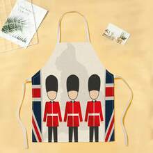 1pc Soldier Pattern Apron, Creative Funny Fashion Printed Apron, Home Cleaning Apron, Easy Clean Kitchen Cooking Apron, Creative Home Apron - Multicolor - View 15