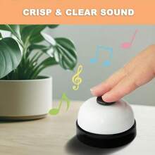 2 PCS Small Service Call Bell 2.56 Inch Desk Counter Ring Bell For Hotel Reception Dog Training Dinner Party Trivia Games - 1 - View 5
