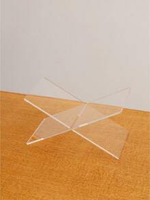 1pc Acrylic Bookshelf, X-Shaped Transparent Bookshelf, Acrylic Bookshelf, Bible Rack, Acrylic Book Display Shelf, Food Display Shelf, Acrylic Reading Rack, Kitchen Recipe Shelf, Transparent X-Shaped Bookshelf, Desktop Display Rack, Magazine & Book Storage Rack - Multicolor - View 13