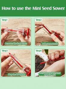 1个便携式播种器，易于使用的手动播种器，理想的园艺和草坪护理工具，即时播撒种子 - A - 查看 6