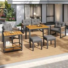 Outdoor Table & Chair Sets - NATURAL - View 6