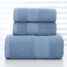 Bộ 3 món 100% cotton, gồm 2 khăn tắm + 1 khăn tắm lớn, thấm hút tốt và thân thiện với da, đồ dùng phòng tắm dành cho người lớn, thoáng khí, mềm mại, không xơ vải, đồ dùng khách sạn. - Nhiều màu - Xem 10
