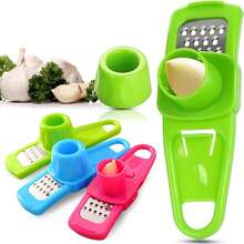 Multi-Function Garlic Press, Ginger Grater And Crusher: Stainless Steel Garlic Press And Slicer, Manual Ginger Crusher And Grinder, Plastic Garlic Mincer. No Electricity Needed, Easy To Use. Garlic Paste Maker Suitable For Garlic, Ginger, Onion, Chili, Nutmeg And Other Ingredients. - Multicolor - View 8
