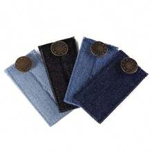 4pcs/Set Pants Extender Kit, Includes Pant Button Extender, Long Hook, Waist Elastic Adjuster And Belt Extender Hook, Metal Button Extender, Waist Expansion Elastic Belt, Practical Sewing Tools - Multicolor - View 7