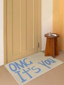 1pc Cuttable Entrance Doormat, English Letter Anti-Slip Rug, Easy To Clean - Multicolor - View 9