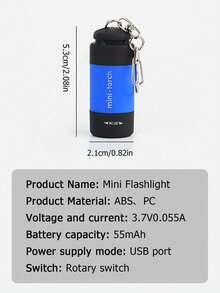 Đèn pin cầm tay sạc USB, khóa đồng, đèn pin mini, đèn cắm trại, đồ dùng ngoài trời, đèn pin nhỏ bằng hợp kim đồng LED sáng, đèn pin mini bỏ túi dễ thương, móc khóa, đèn pin nhỏ bằng nhựa đa chức năng, chống nước, quà tặng, đèn chiếu sáng ban đêm ngoài trời - Đèn pin mini - Xem 10